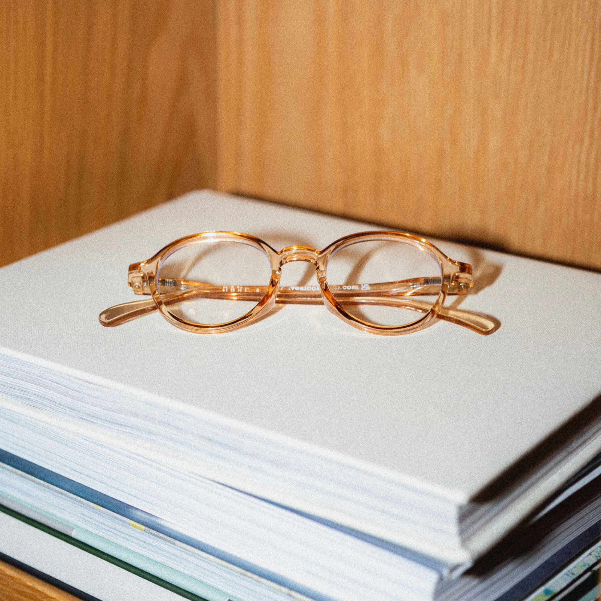 Læsebriller Circle Slim - amber