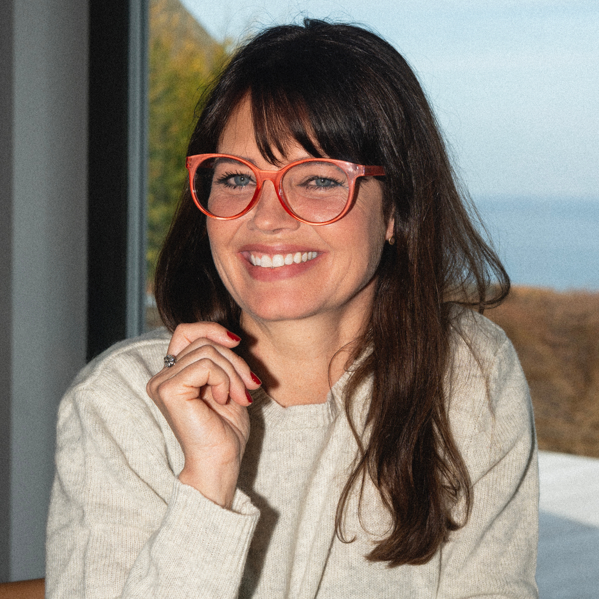 Læsebriller City - tomato