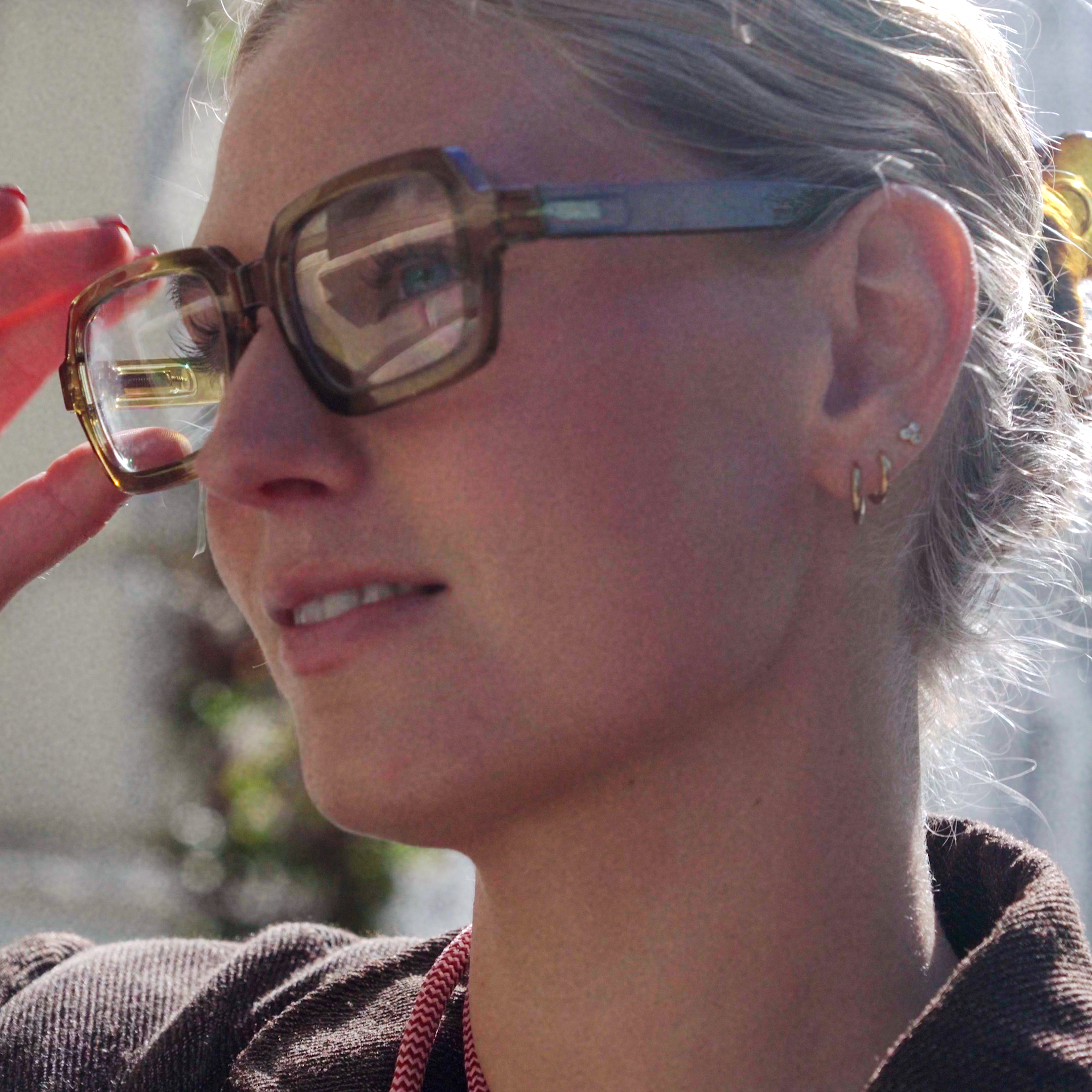 Blue light briller Square - moss