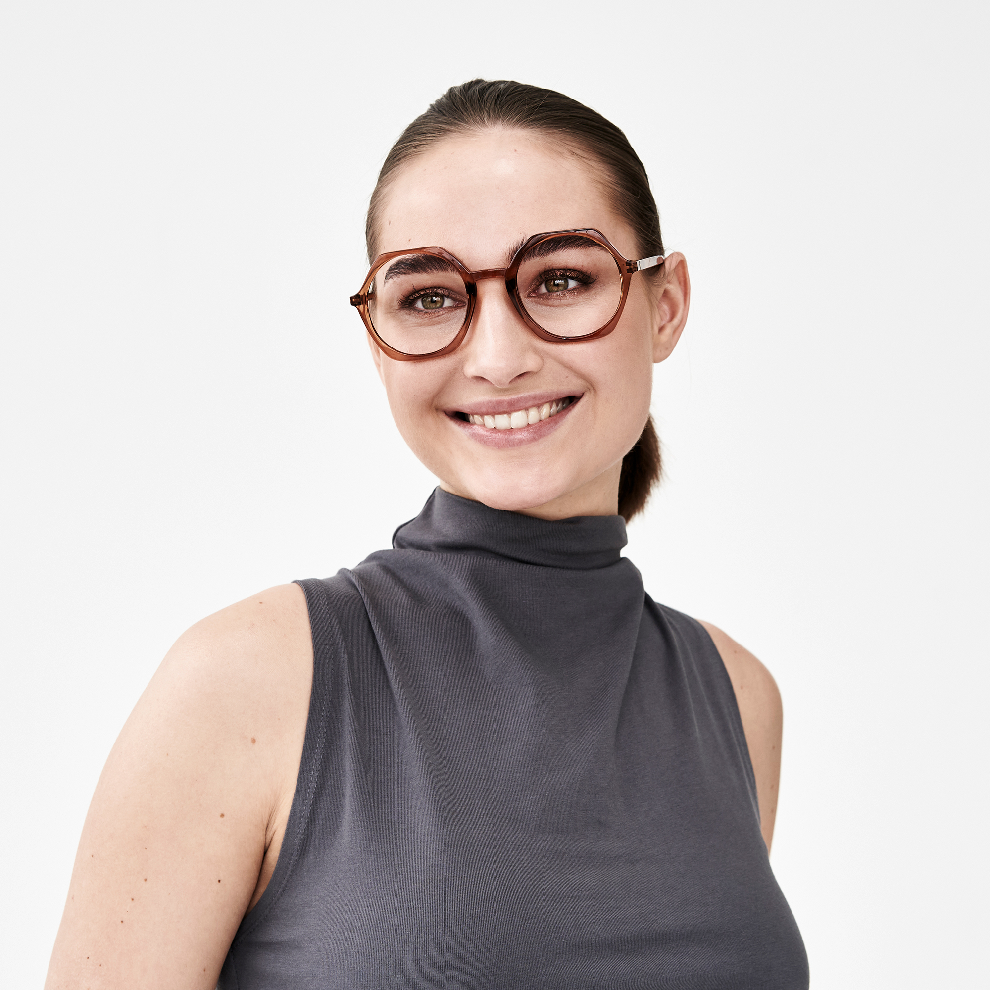 Briller u. styrke Edgy - clear green