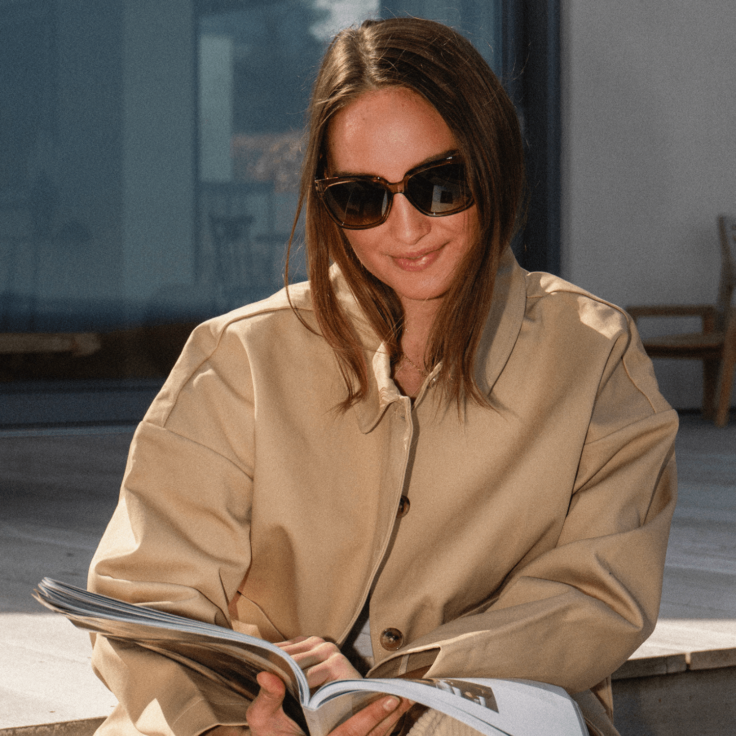 Solbriller m. styrke Mood - olive brown